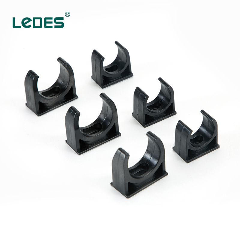 LEDES LSZH Pipe Fittings U Shaped Clip Black 20mm Flame Retardant