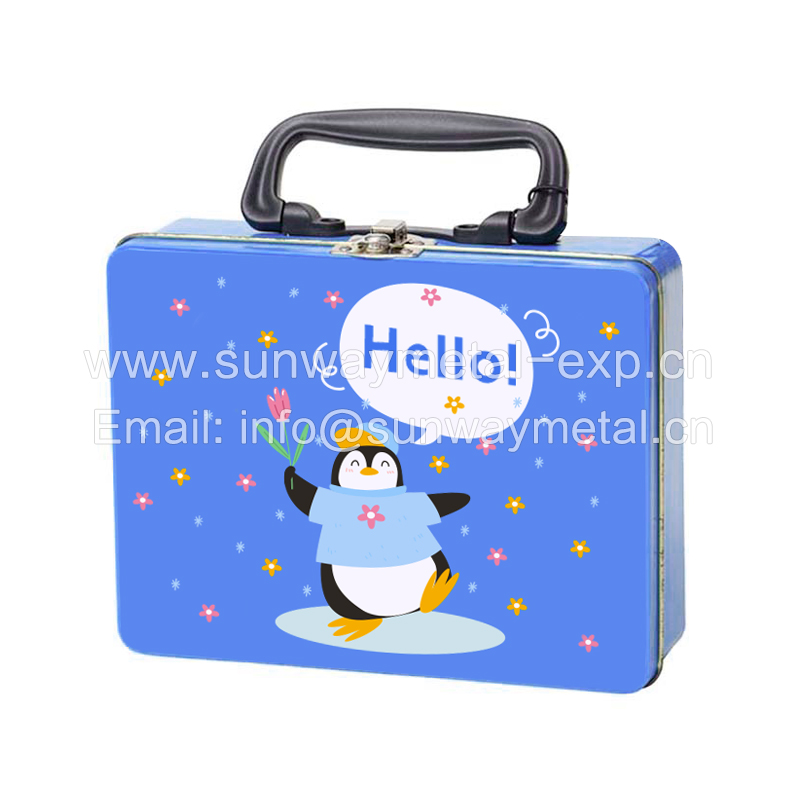 Handle tin box Lunch box storage box
