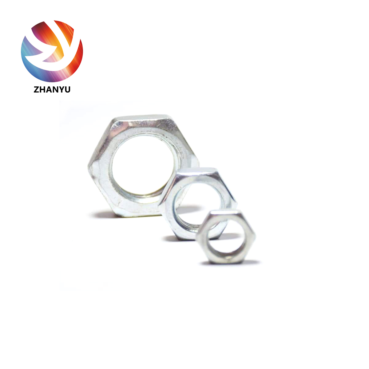 China Carbon Steel thin wall hexagon nut DIN936 stainless steel hex nut