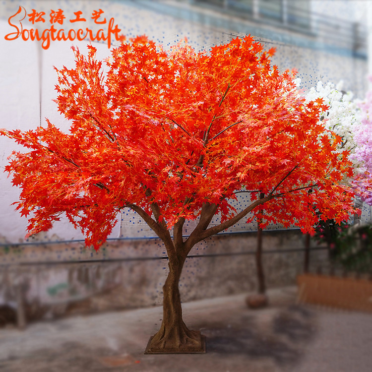 Songtao artificial red maple big decoration fake trees