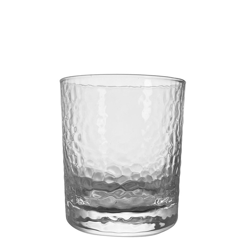 Hammered style factory wholesale whiskey Rock glass cup BPA free
