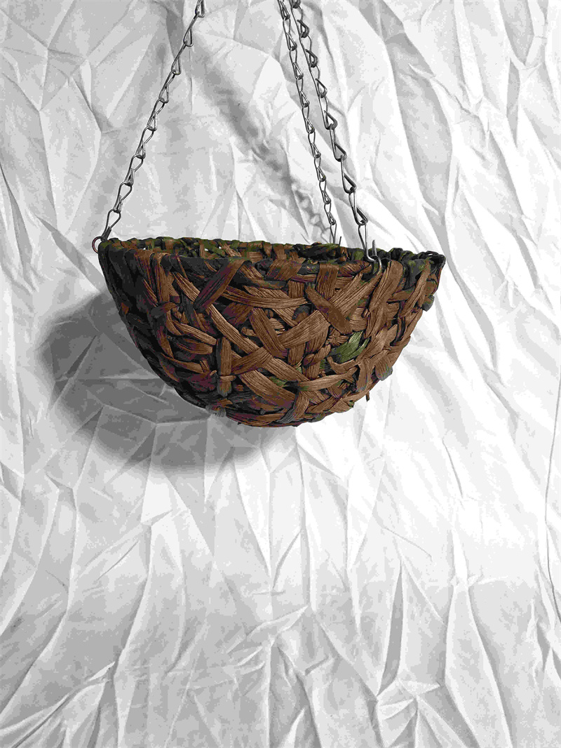 4InWater hyacinth hanging basket rustic style flower flower pot suitable for indoor and outdoor use