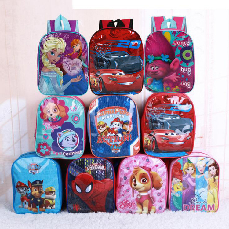 Cartoon printed student schoolbag