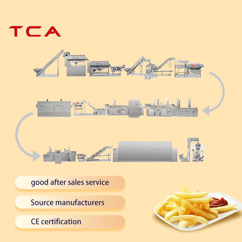 fully automatic frozen french fries produdction line