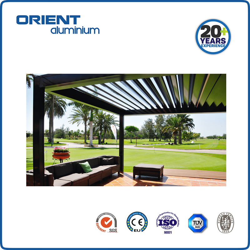 Balcony Outdoor Louvered Pergola Waterproof Aluminum Frame Pergolas Prices