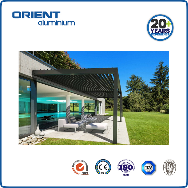 Modern Aluminum High Quality Motorized Motorised Pergolas And Gazebos Outdoor
