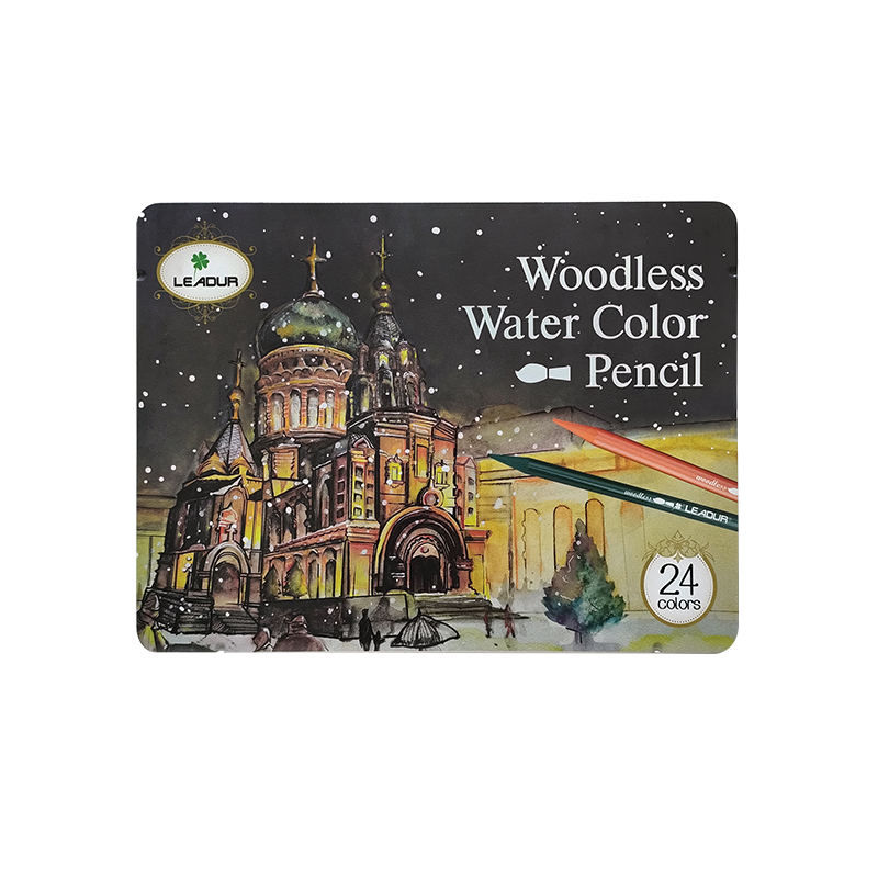 woodless water color pencil tin box drawing pencil