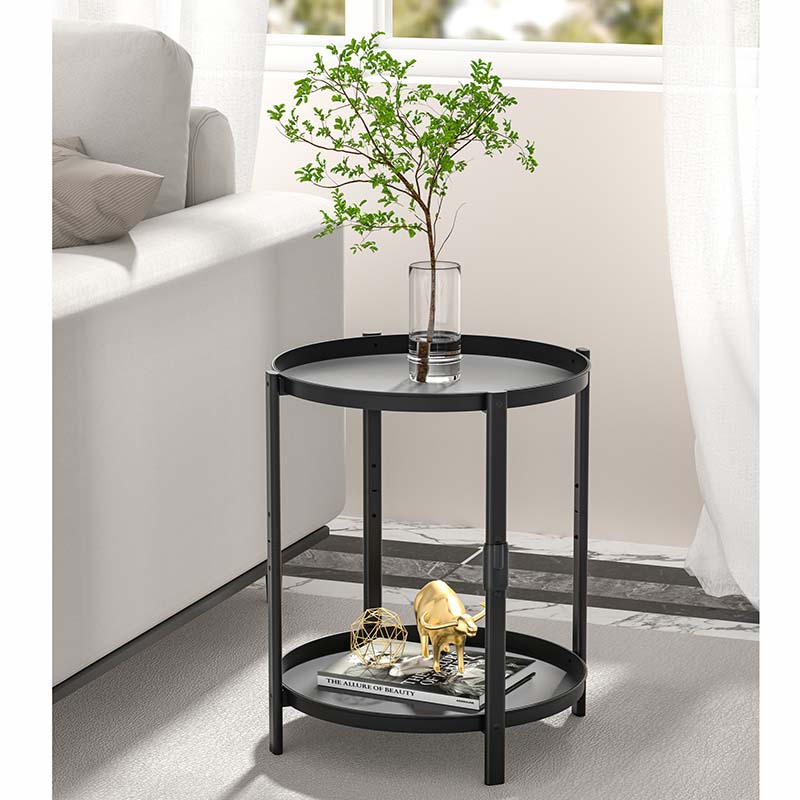 2 tier expendable storage side table