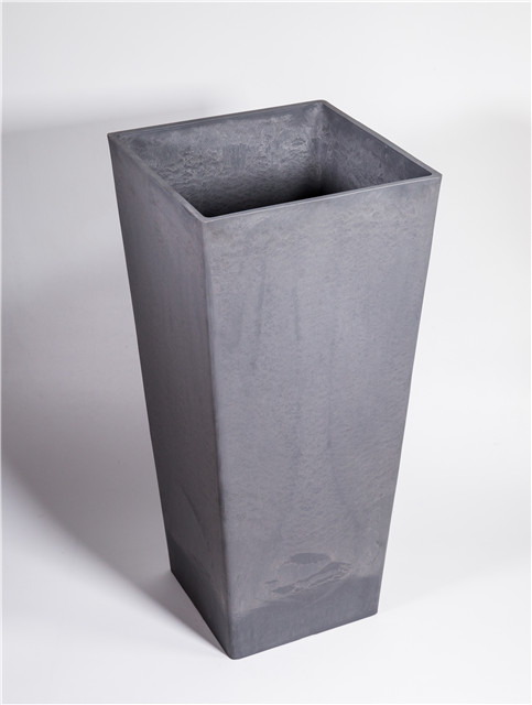 Cement color square flower pots