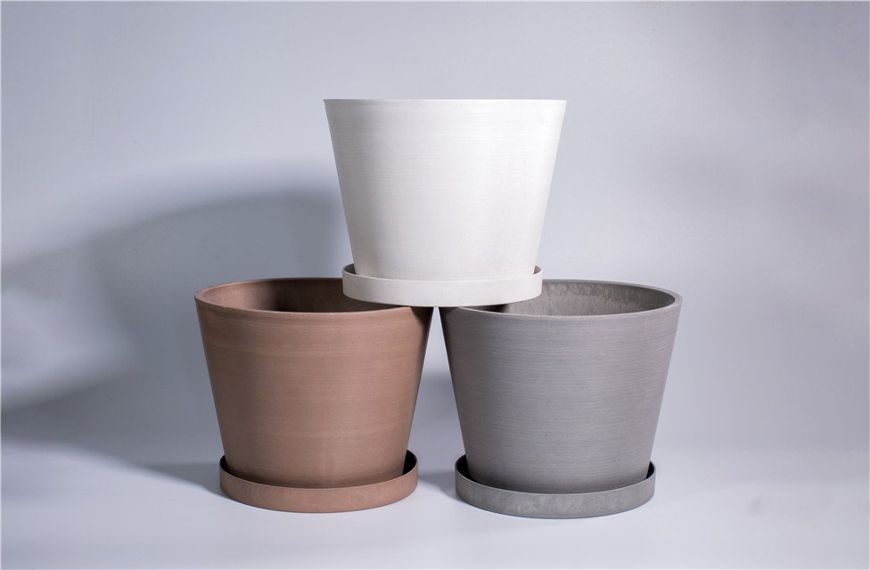 Minimalist shape round flower pots