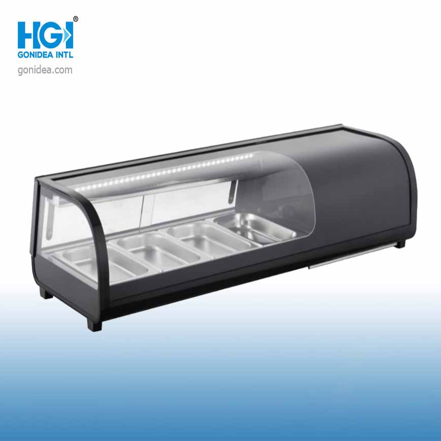 Curved Table Top LED Light Sushi Display Refrigerator Showcase CS-42
