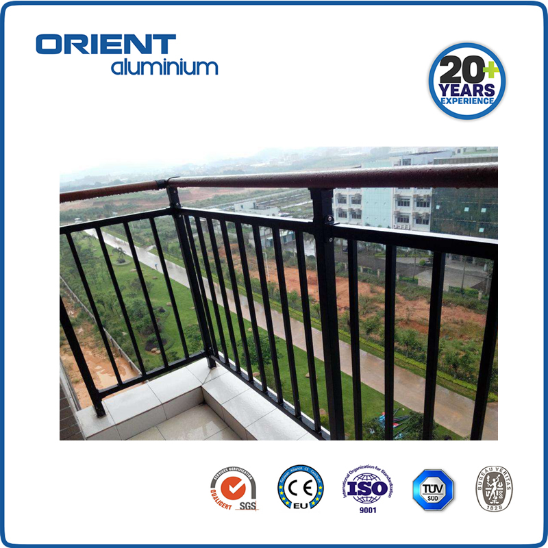 Aluminum U Channel Staircase Railing Fitting Frameless Glass Stainless Handrail Aluminum Railing