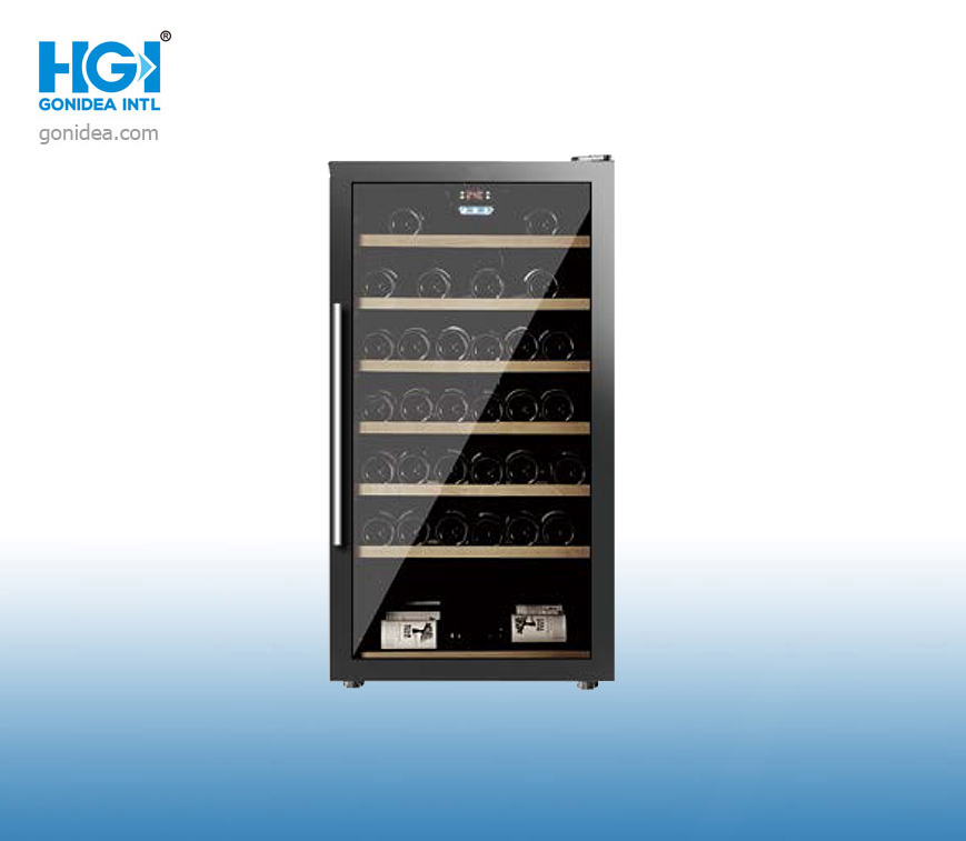 190L Glass Door Electric Wine Cooler Cabinet Showcase Jc-190lba-C1
