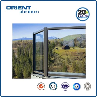 Modern Design Glass and Aluminum Handrail Balustrade Manufacturer China