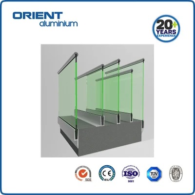 Good Sale Top Level Aluminium Balcony Railing Glass