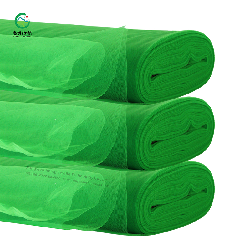 100% polyester thick American net Tulle Bolt Fabric For festival Decoration colorful tulle roll