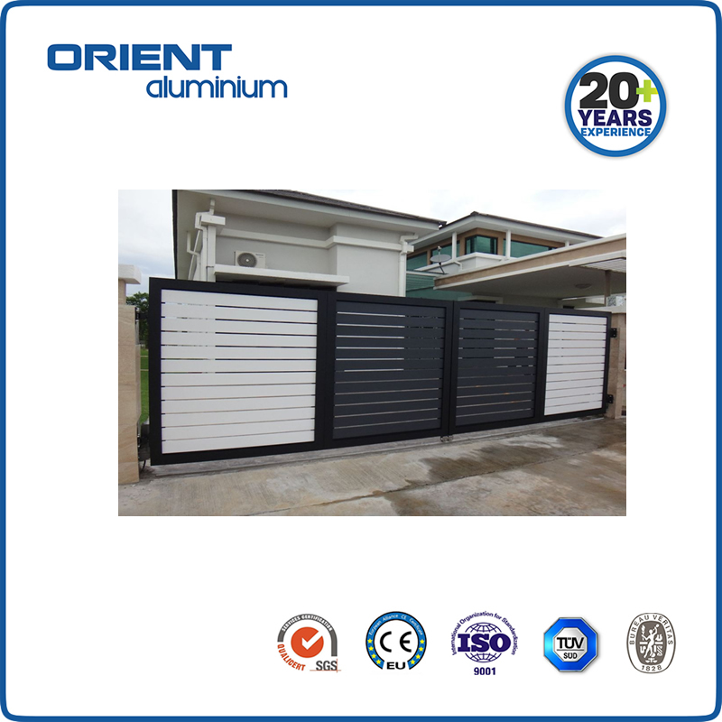 Latest Outdoor Gate Designs Modern Private Metal Aluminum Automatic Swing Gate For House