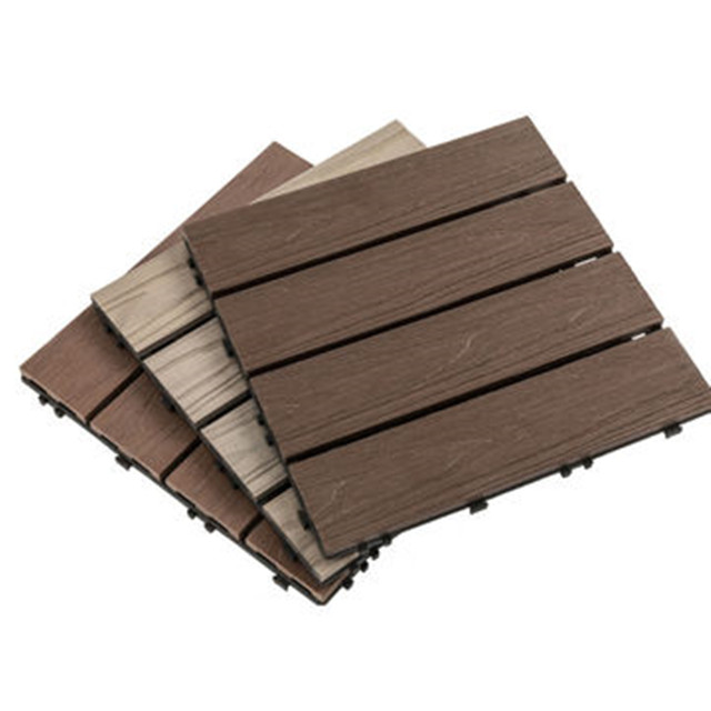 Outdoor DIY wood plastic composite interlocking decking