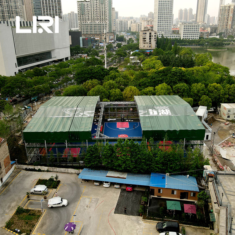 Aluminum electric tent， push and pull structure tent, basketball tent