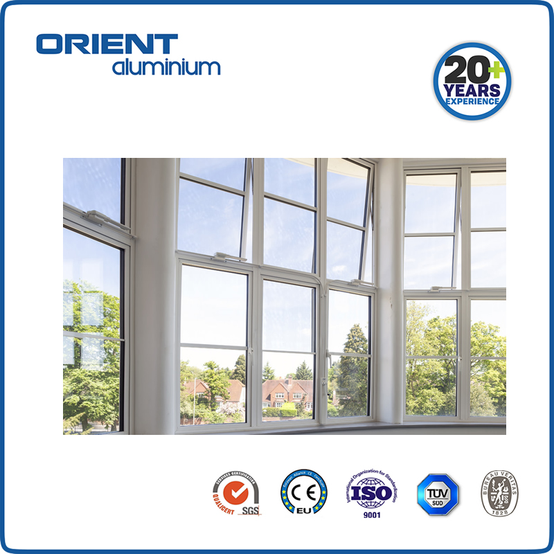 Bi-Folding Fold Up Factory Aluminum Glass Windows vertical folding window double glazed tempered