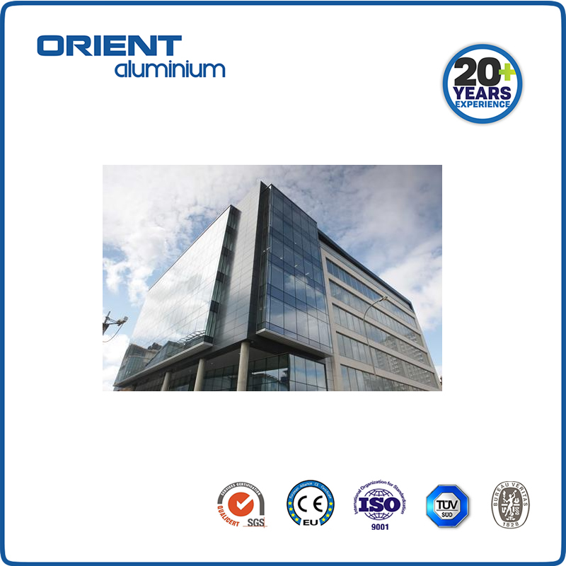 Unitize Curtain Wall Facade Machine System Aluminum Glass Curtain Wall Profile Aluminum Curtain Wall