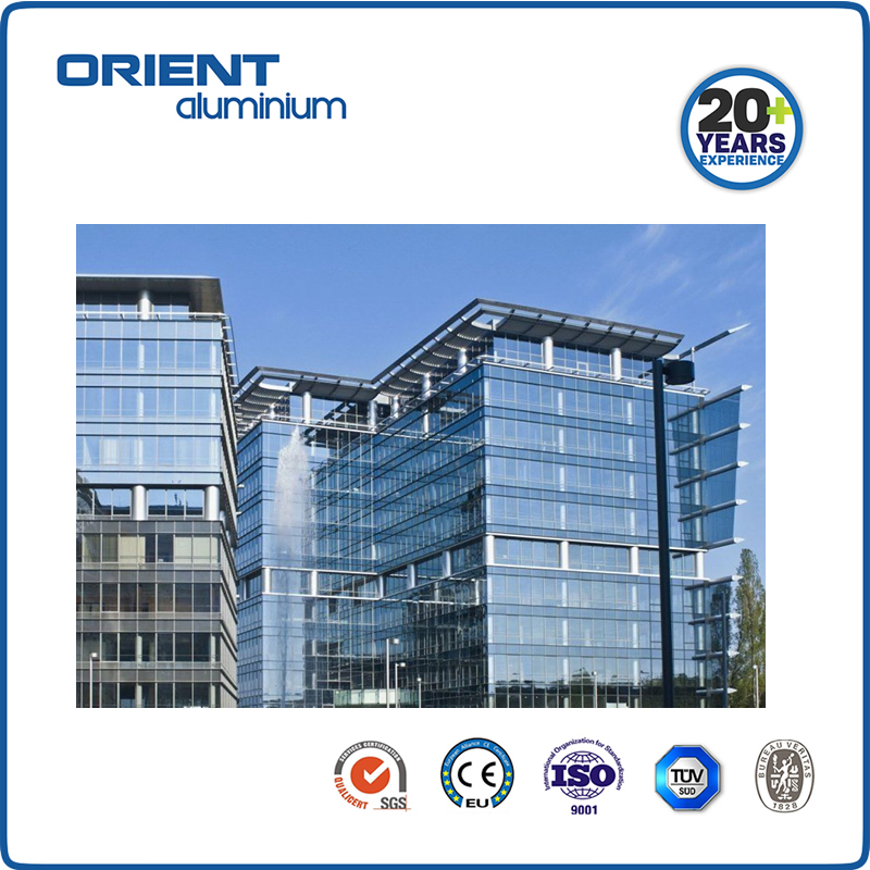 Manufacturer Unitized System Aluminum Curtain Wall Extrusion Profile Design