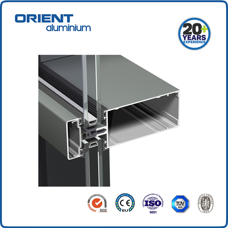 Frameless Thermal Break Aluminum Curtain Wall