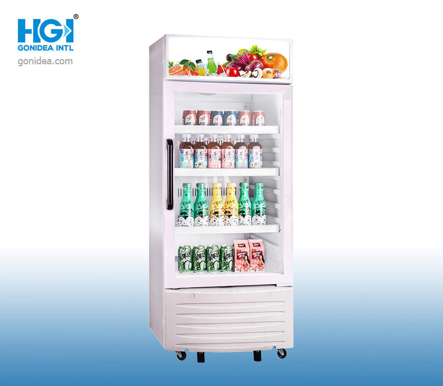 Vertical Cooler Display Showcase Fridge R134A Gas Fan Cooling Hsc-170f
