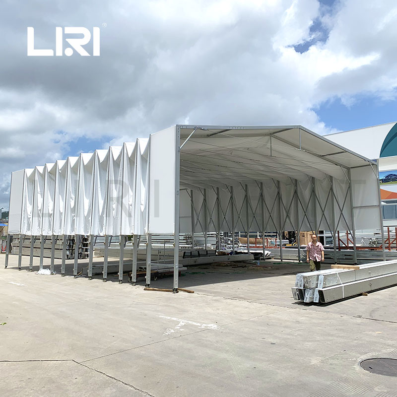 Aluminum tent， push and pull structure tent，Manual sliding shed