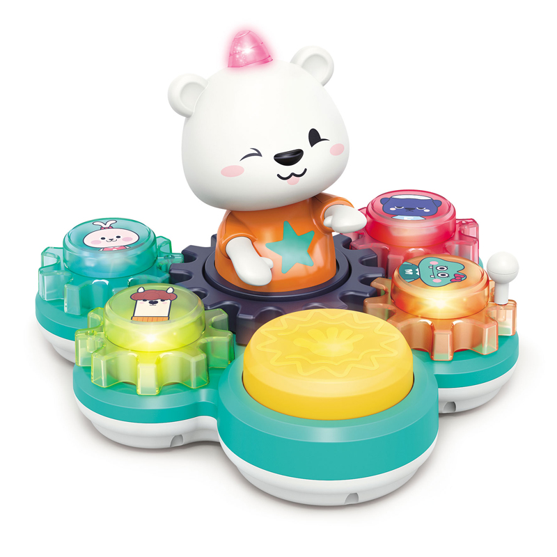 Educational Plastic Toys of Children Baby kids Gift Factory Bear Rhythm Drum STEAM pre school toy