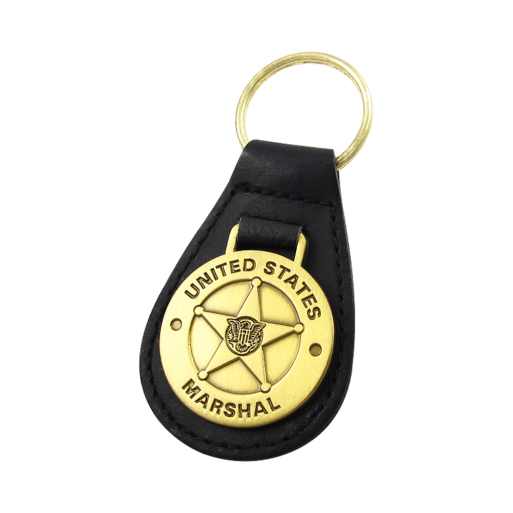Blank Airtag Genuine Leather Keychain Leather