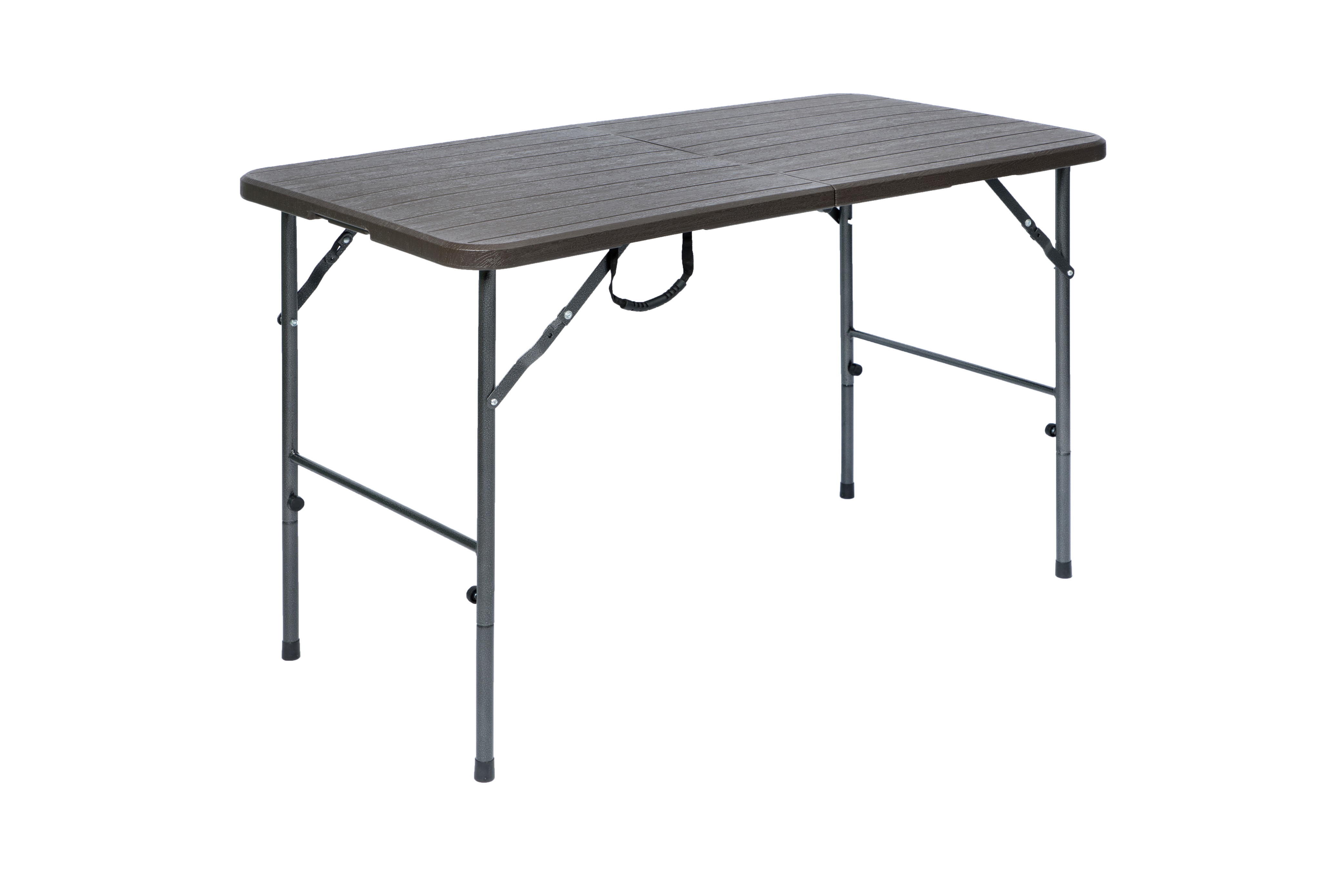 120cm blow molding folding table with wooden design