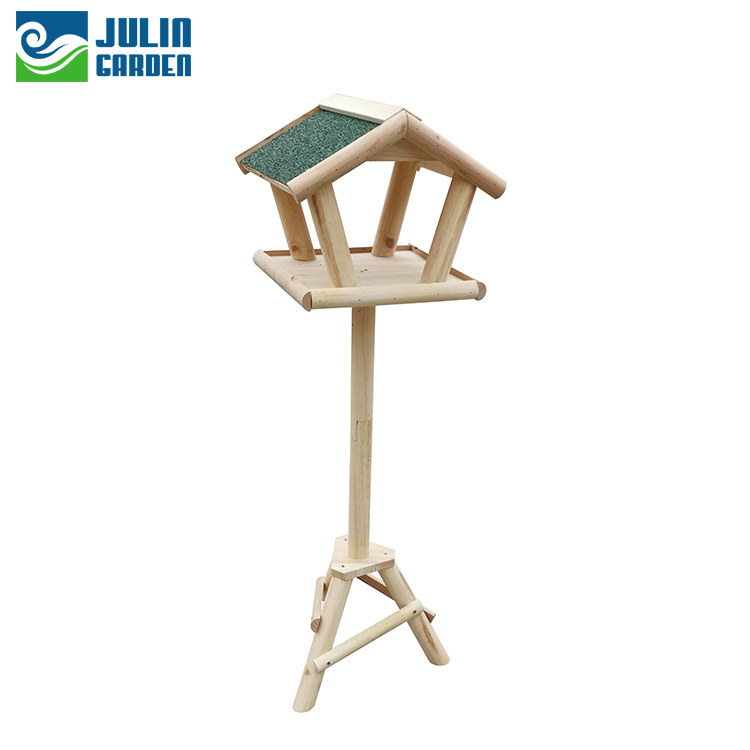 Wooden bird table