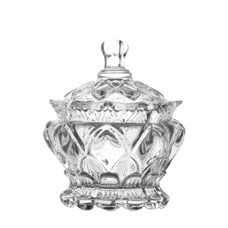 Crystal Candy Jar Wholesale Customize Glass Sugar Candle Storage Jars Tea Coffee Bean Canister