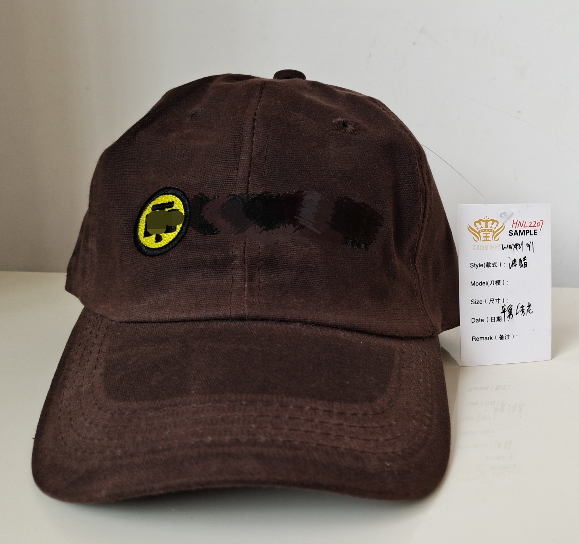 【Henan Lead】waxed canvas baseball cap supplier pigment-dyed golf cap embroidered advertising cap