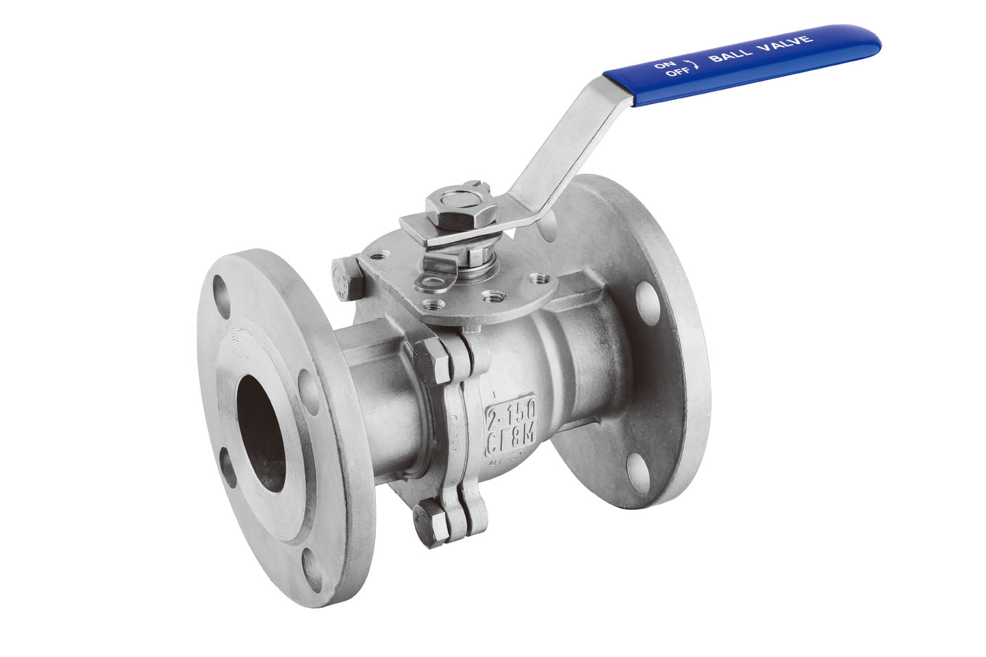 stainless steel 2pc ansi flanged ball valve