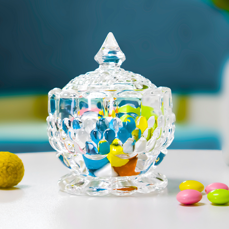 Christmas Candy Jar Crystal Sugar Bowl with Lid Nut Jars