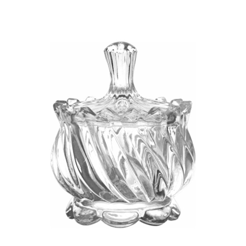 Glass Candy Jar Crystal Wholesale Customize Small Sugar Candle Storage Jars Tea Coffee Bean Canister