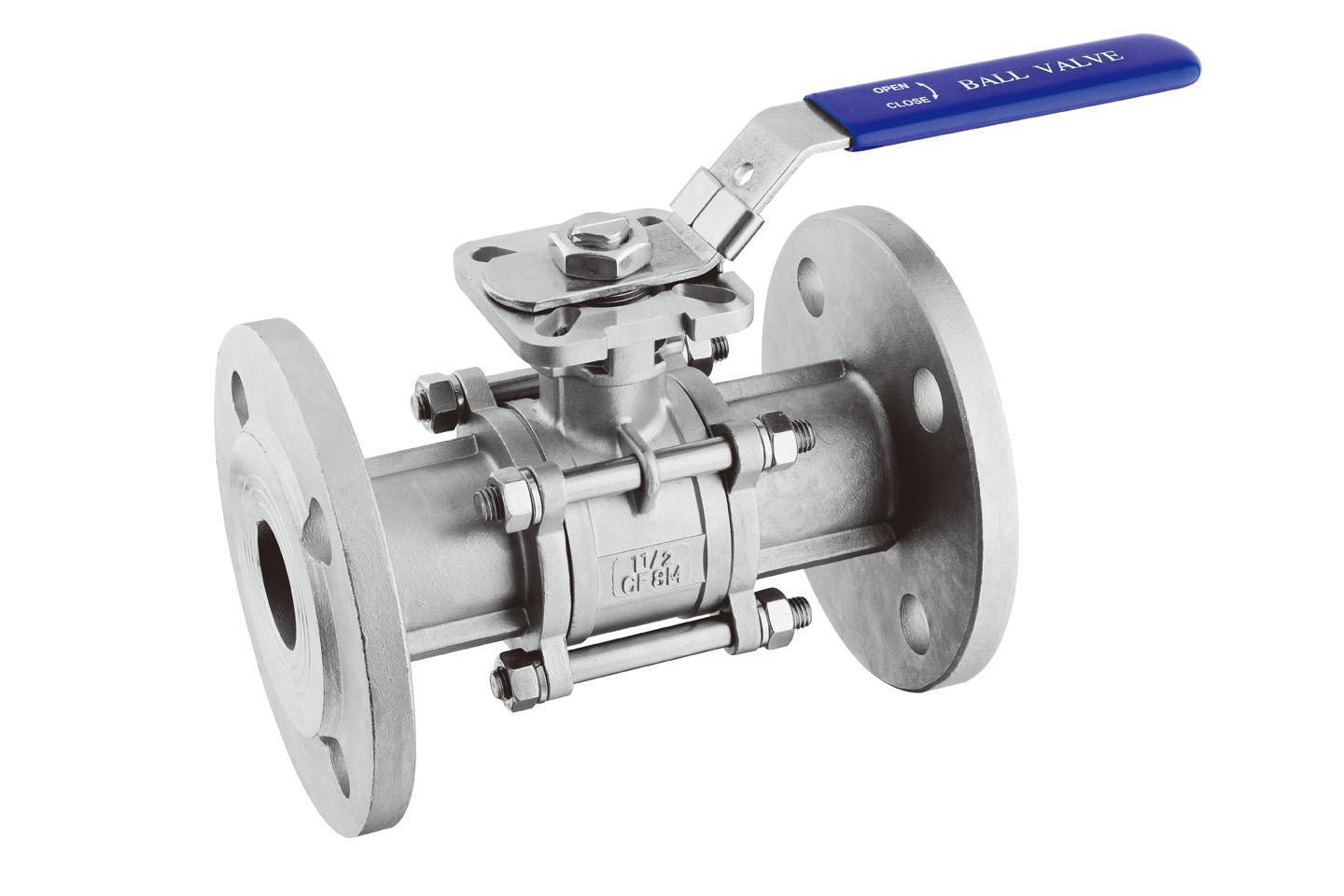 Din Flanged Ball Valve With Direct Mounting Pad