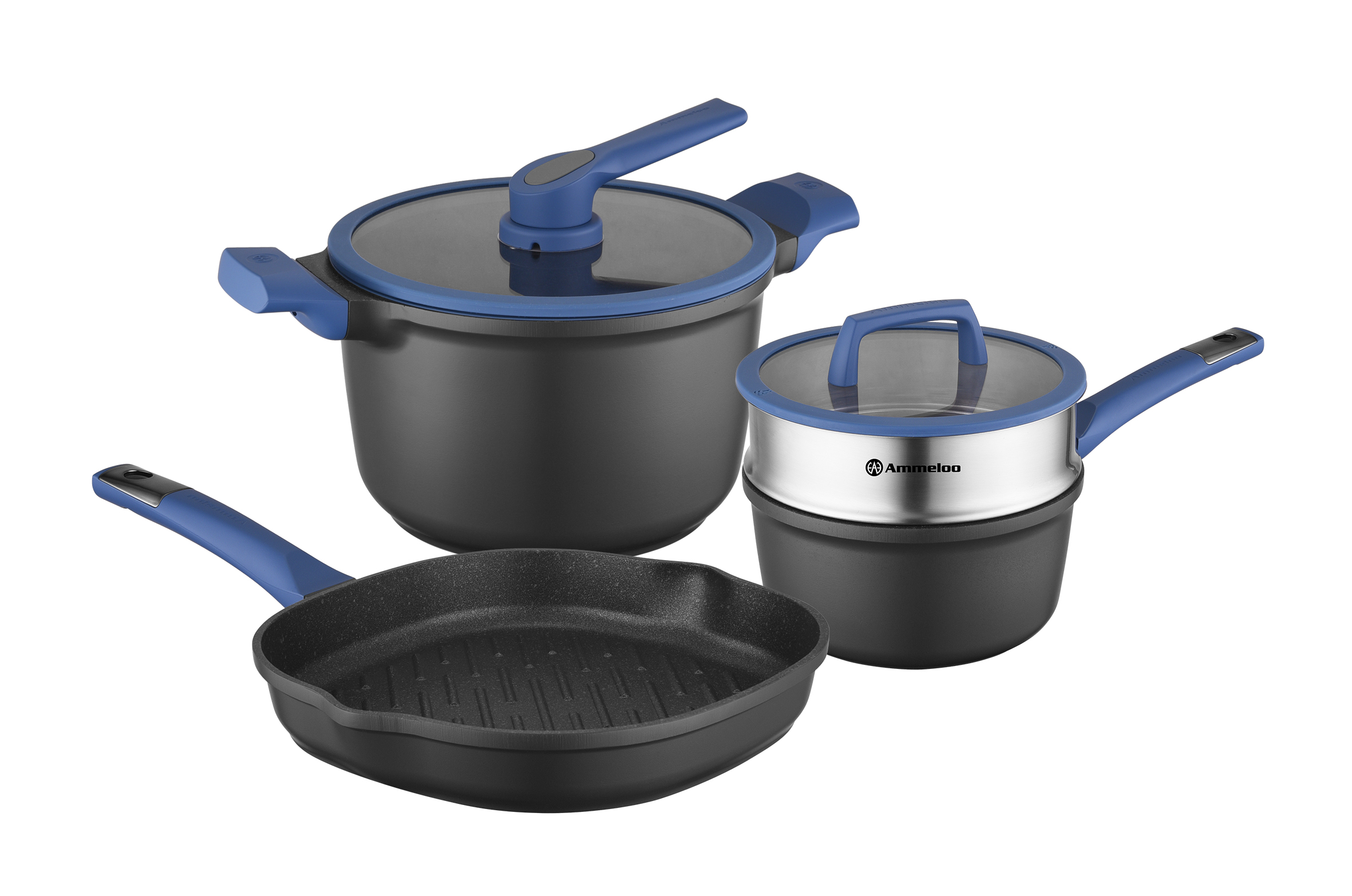 die cast aluminum 6pcs cookware set