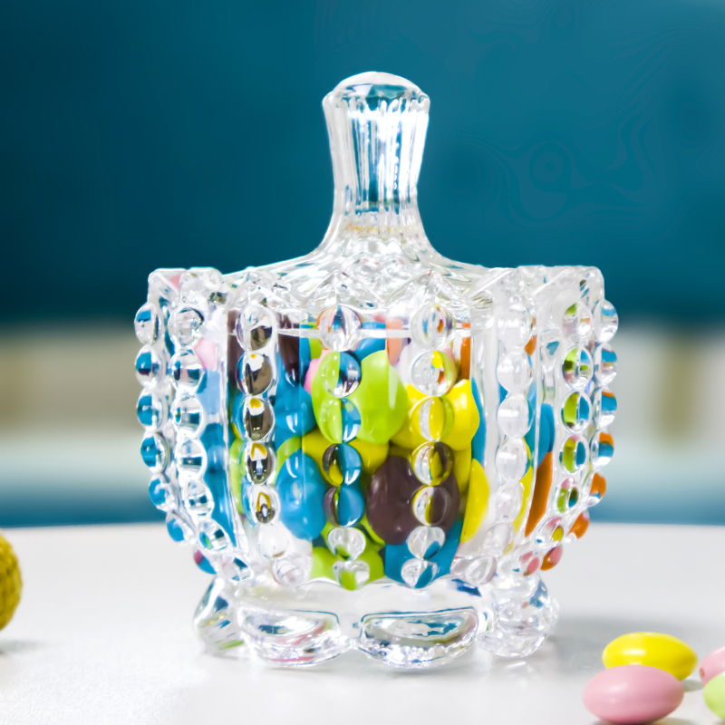 Crystal Christmas Candy Jar Sugar Bowl with Lid Nut Jars