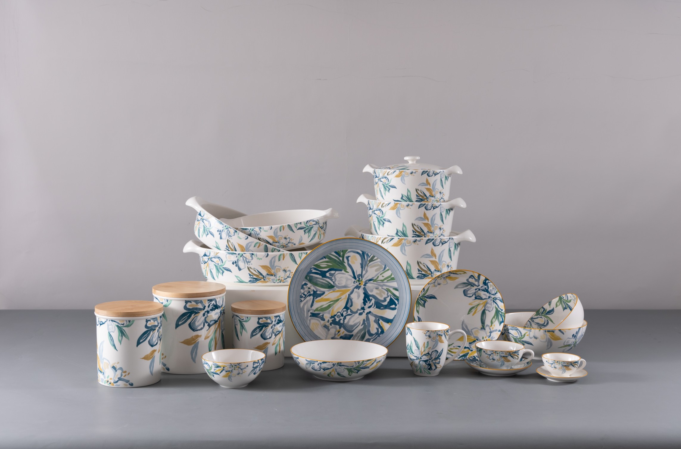Floral Daily Use Ceramic DInnerware and Bakewrare