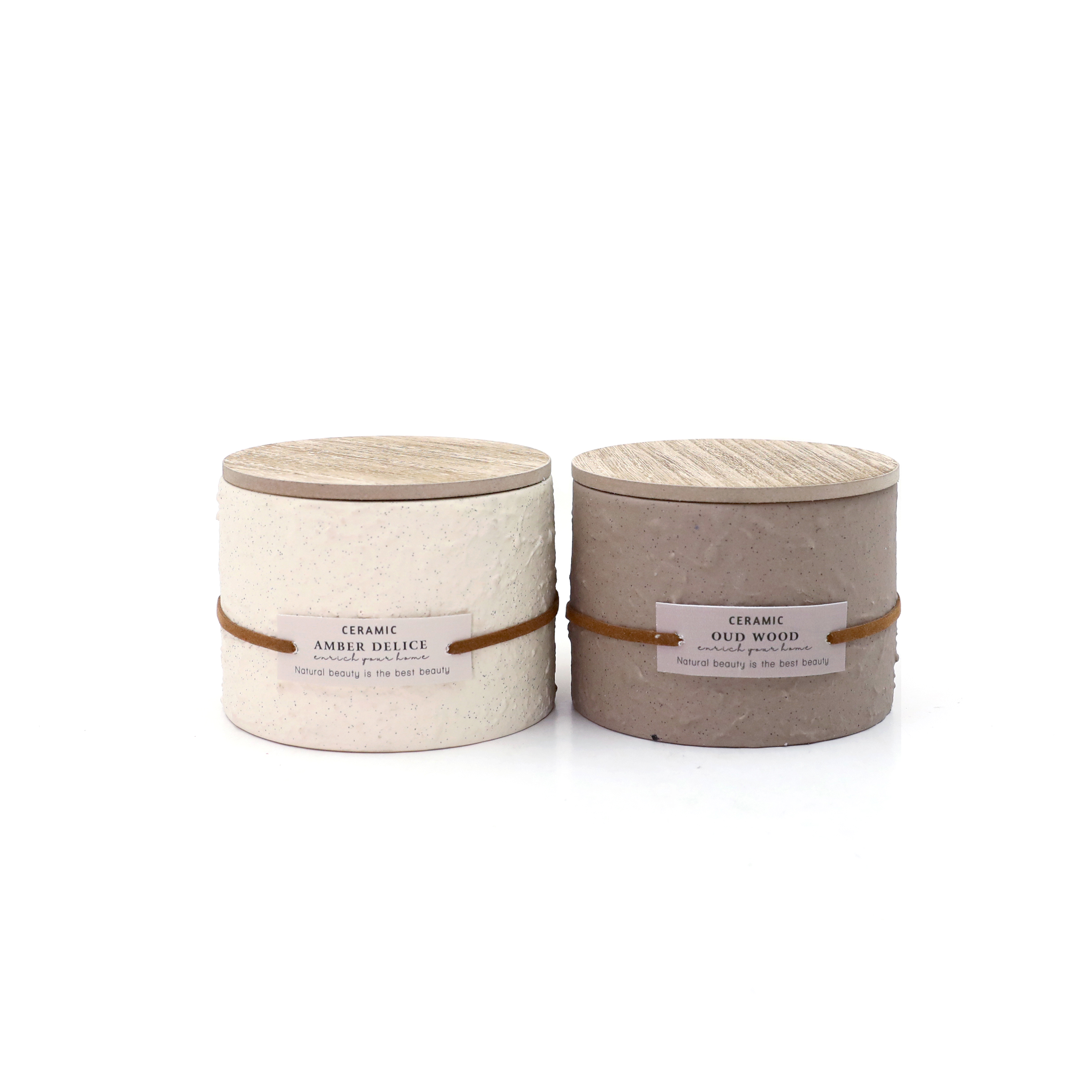 D11X8CMH ceramic scented candle with lid
