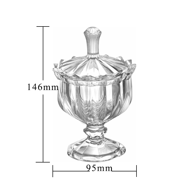 Christmas Candy Jar Crystal Sugar Bowl with Lid Nut Jars