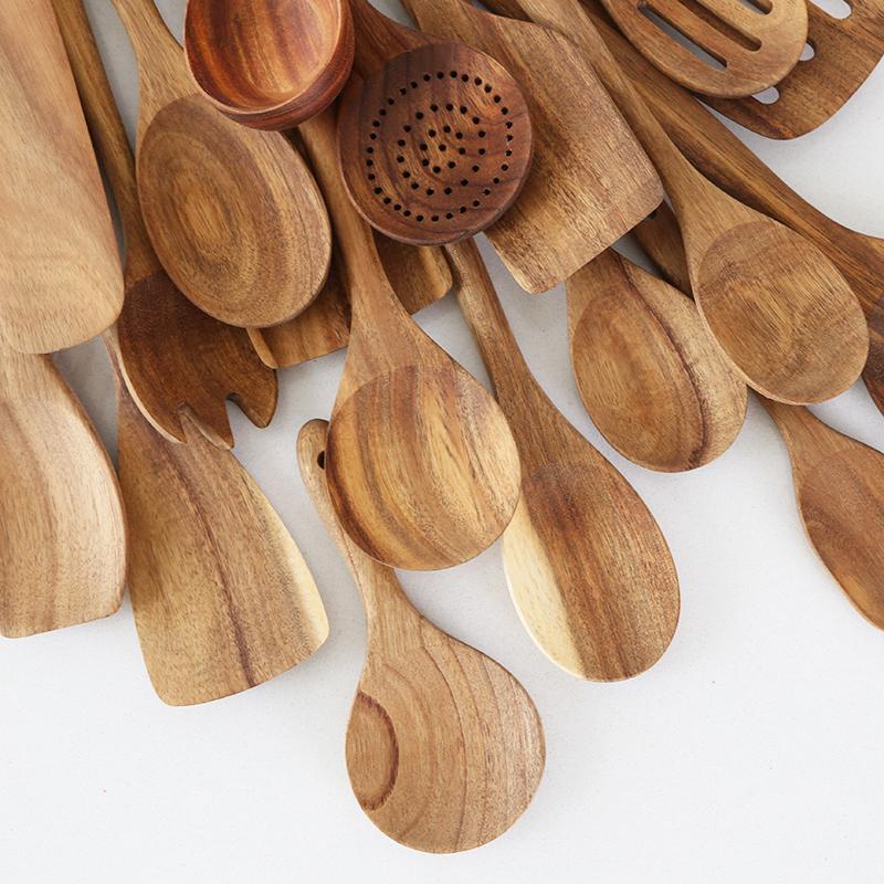 Wooden Salad servers, salad spoon, salad tongs, wooden spoon, acacia wood, acacia spoon