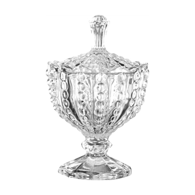 Crystal Candy Jar with Lid Christmas Candy Sugar Bowl Glass Sugar Box