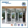Top window Aluminium Folding Door Aluminum Windows Aluminum Double Glass Bifold Door