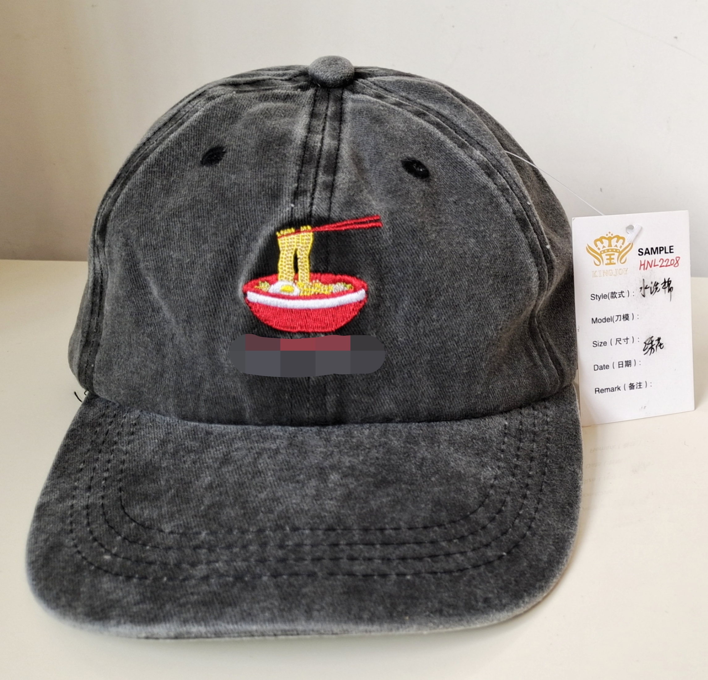 【Henan Lead】bio-washed cotton twill baseballcap advertising embroidery cap peached finish tennis cap
