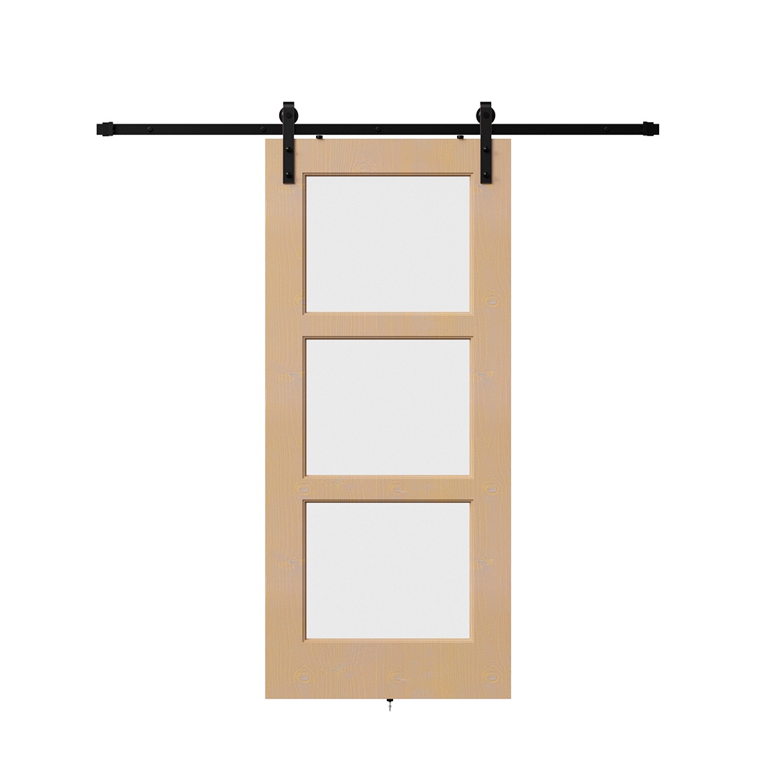 Kinmade Barn Door Hardware Black Steel Sliding Barn Door Fittings