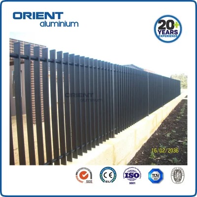 3d Fence Garden Black Powder Coated Australia Type Aluminum Vertical Blade Fencing
